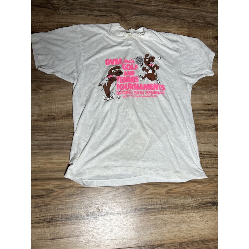 Screen Stars Vintage Golf Tennis 1988 Monterey California T Shirt Women’s Large